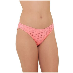 Juniors Ninty-Nine° Swim Bikini Bottom XXL Coral Eyelet Pink XX Large NWT